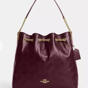 NWOT Coach Evelyn Large Leather Shoulder Bag